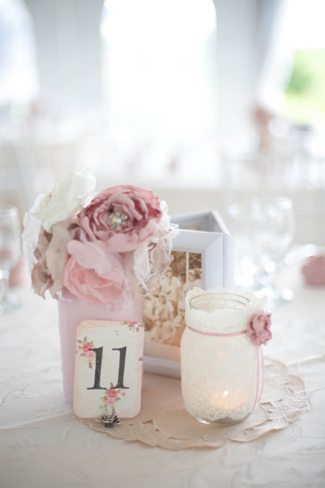 pink vintage table setting