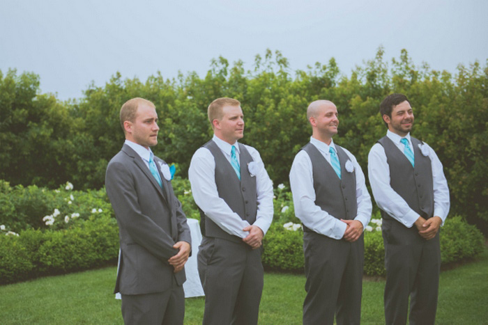 groomsmen at the altar