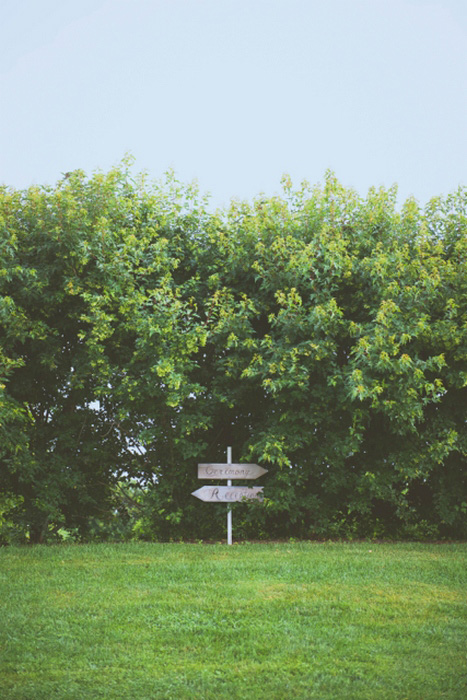 wedding direction signs