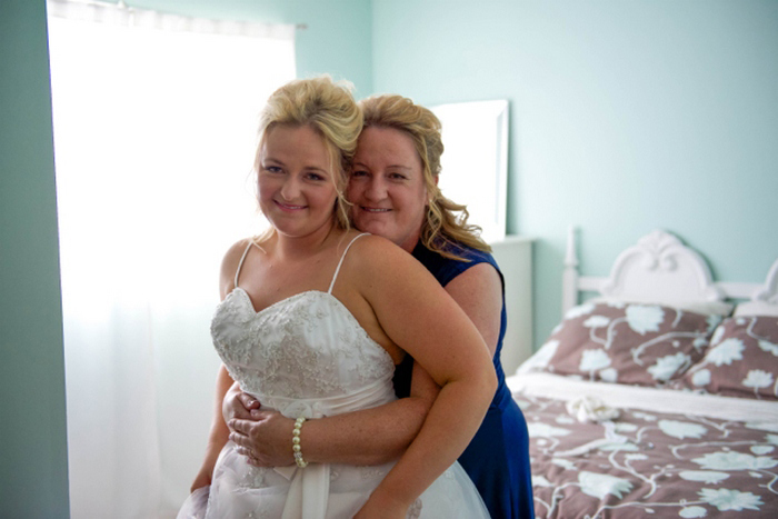 Bride getting ready