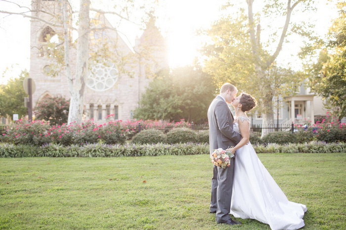 garden wedding portrait