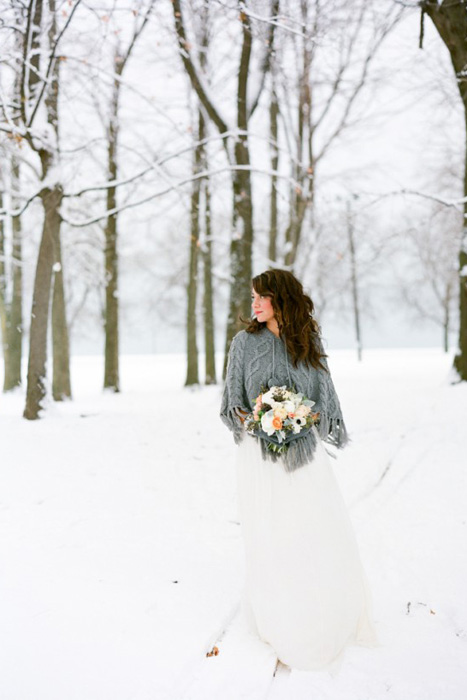 wool wedding capelet