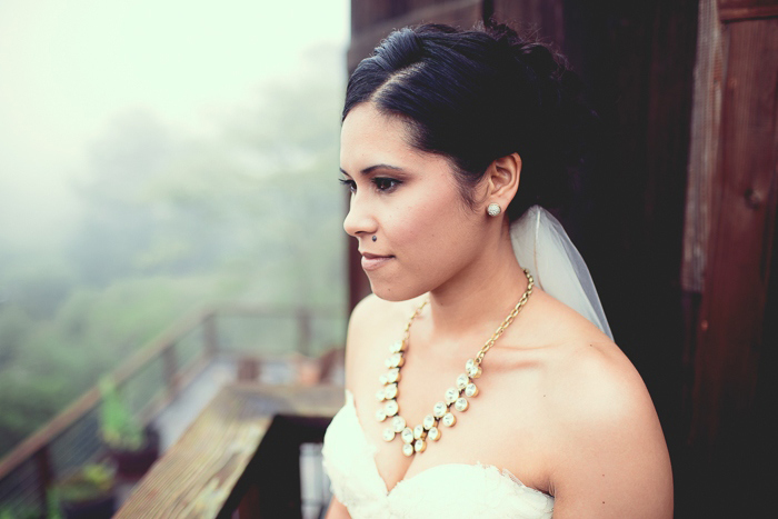 bride on the balcony
