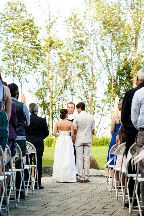 bride and groom at the altar