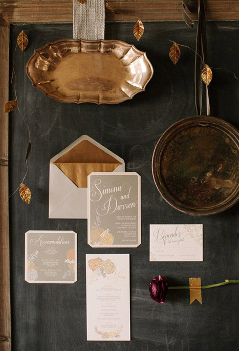 copper invitation suite