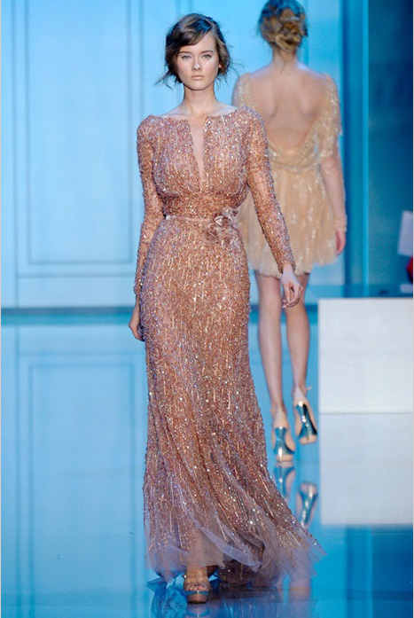 copper wedding dress