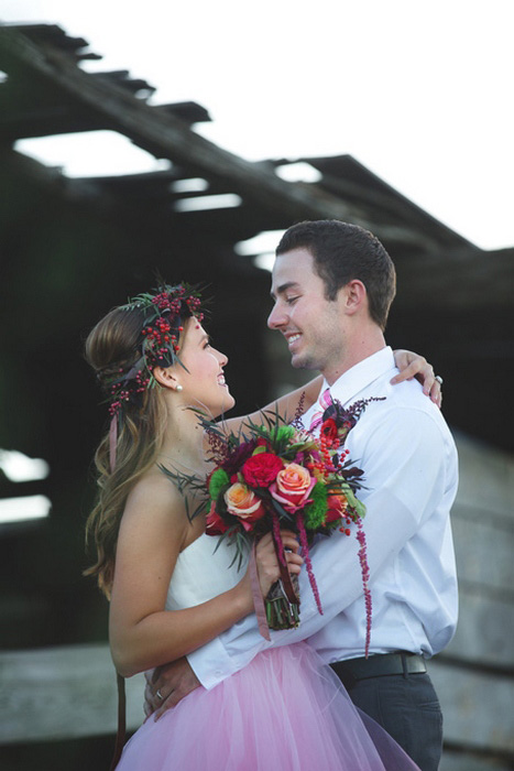 bride and groom portrait