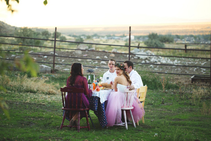 intimate farm wedding reception