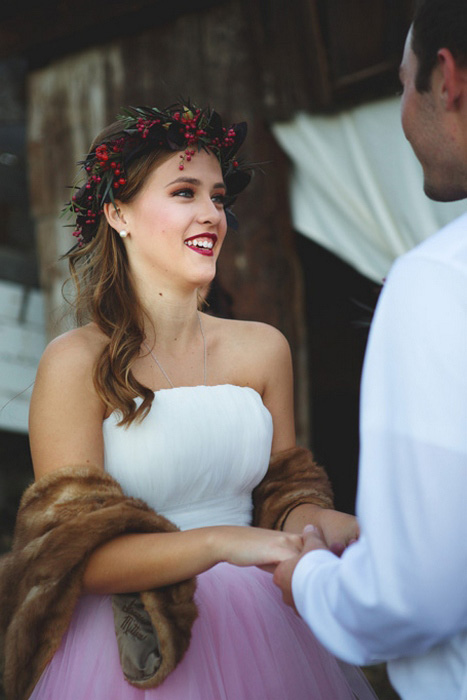 bride saying her vows