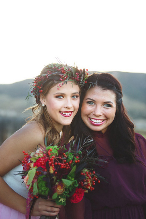 bride and her maid of honor