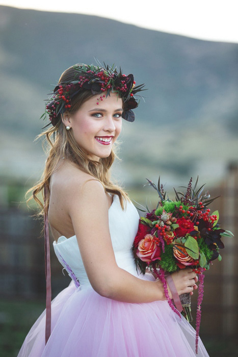 bridal portrait on the farm