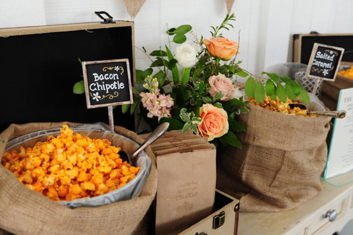 wedding popcorn bar