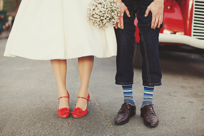 colorful wedding shoes for the bride