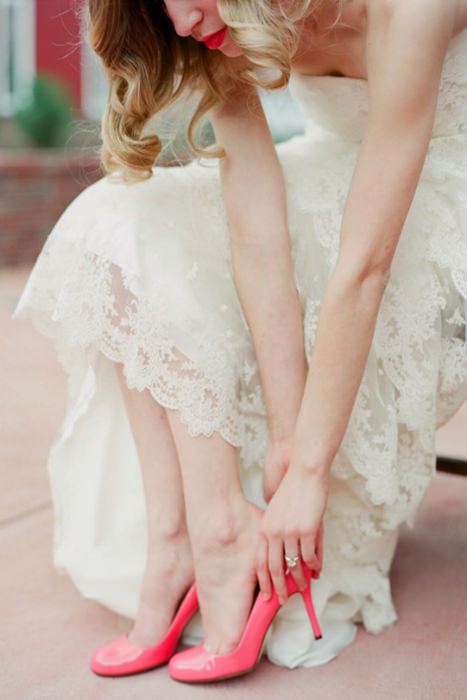 colorful wedding shoes for the bride