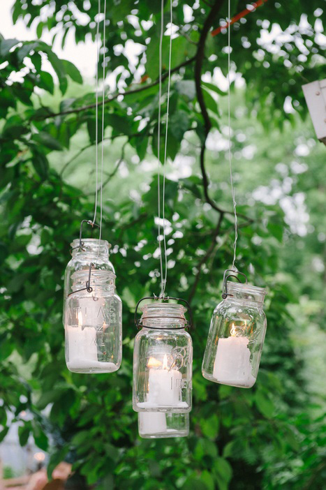 hanging mason jar candles