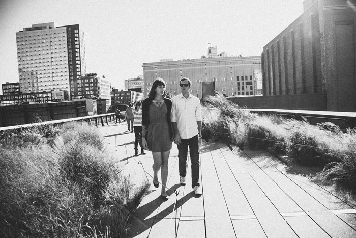 bride and groom on the highline