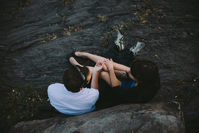 couple portrait from above