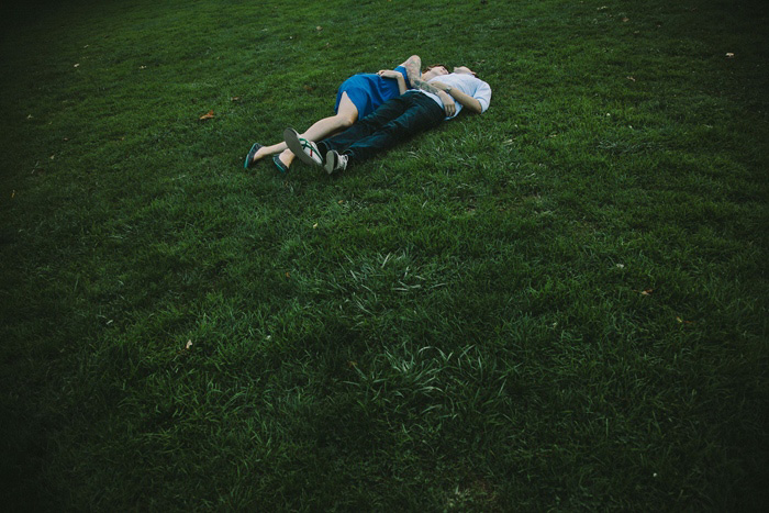 couple lying in the grass
