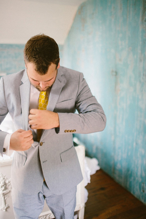 groom getting dressed