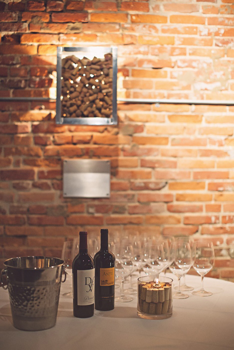 wine bar wedding reception