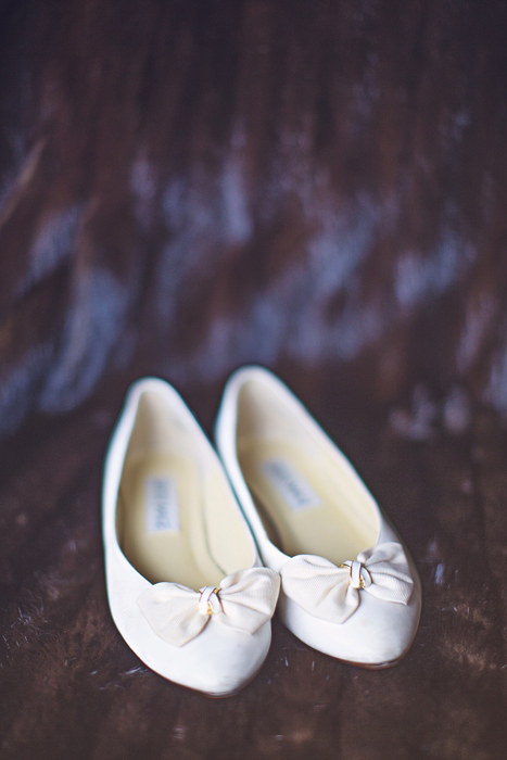 white wedding flats