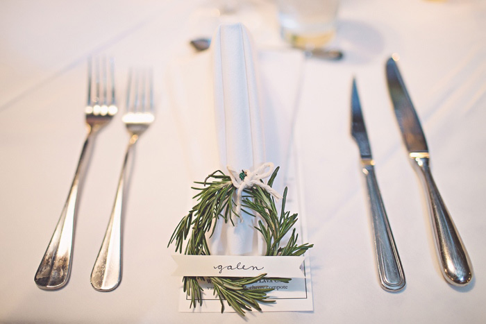 rosemary wreath place card