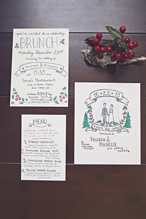 illustrated wedding invitations