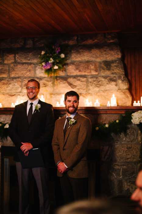 groom waiting at the altar