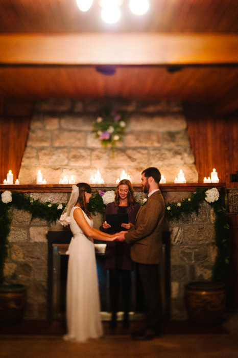 cottage wedding ceremony