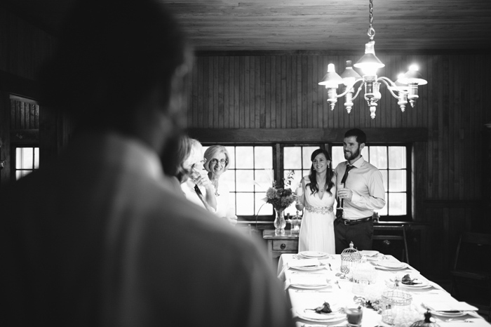 bride and groom at wedding reception