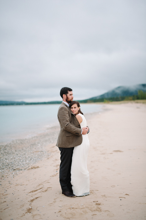 Fall Wedding portrait on the beach