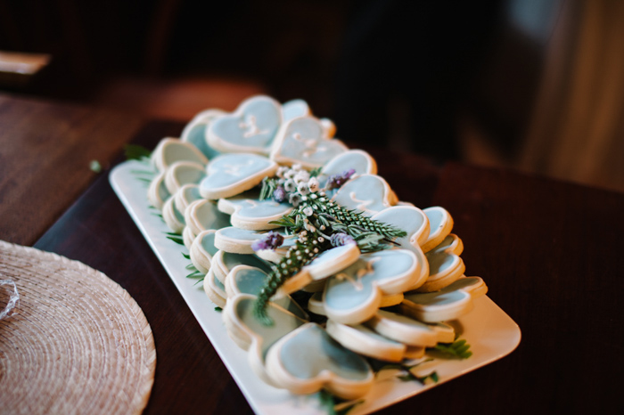 heart shaped wedding cookies
