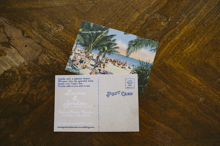 postcard wedding invitation