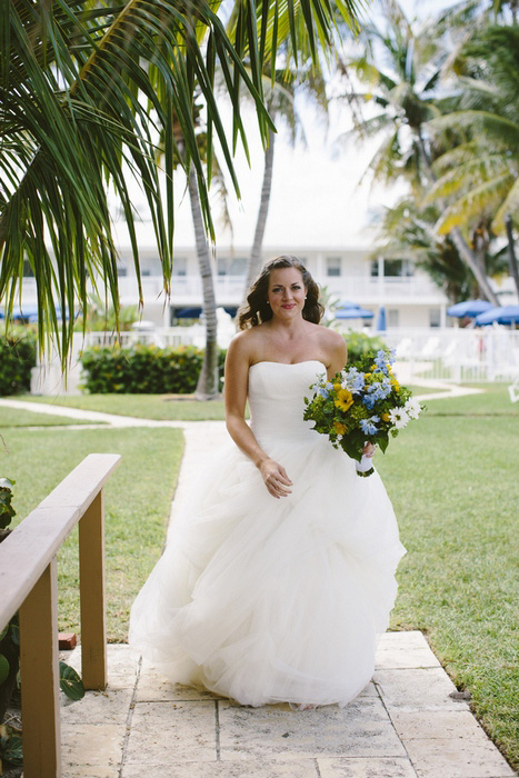 bride going to meet her groom