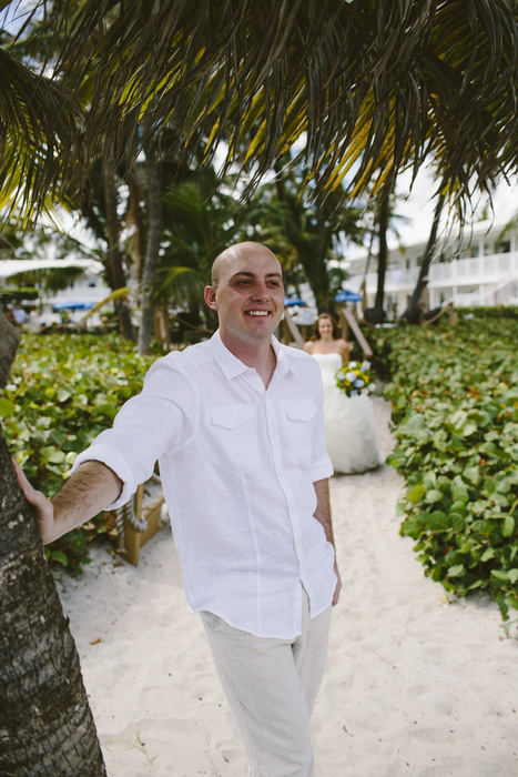 groom waiting for his bride