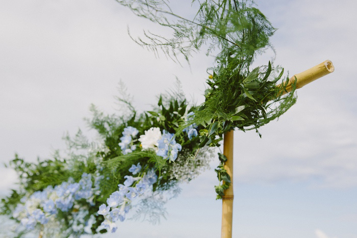 floral wedding arch detail