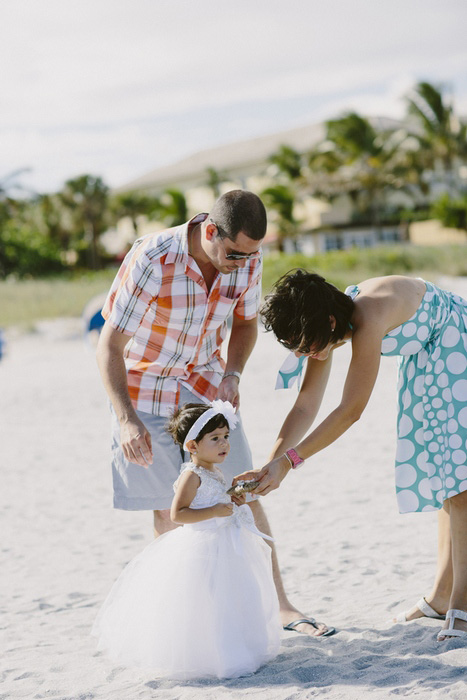 flower girl on the beach