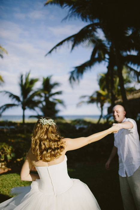 bride and groom dancing