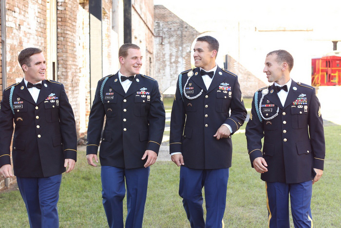 uniformed groomsmen