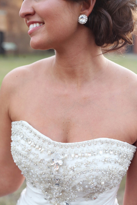 embellished sweetheart neckline