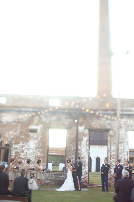 Savannah Railroad museum wedding ceremony