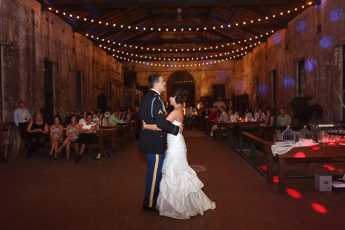 bride and groom first dance