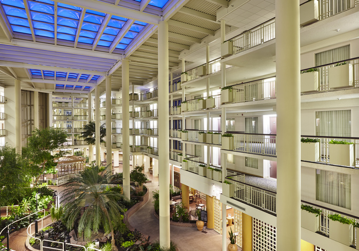 intimate-weddings-embassy-suites-parsippany-NJ-Atrium-Dusk-6