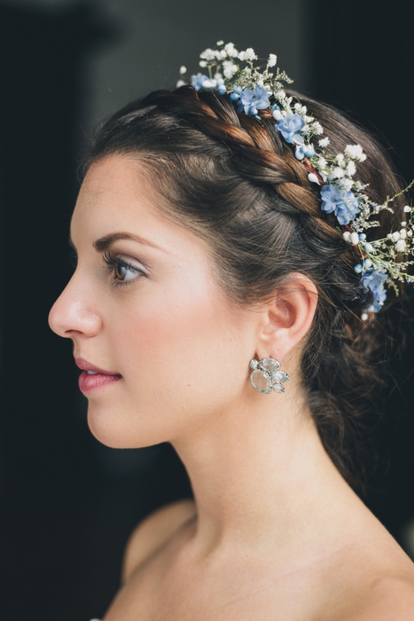 blue flower crown