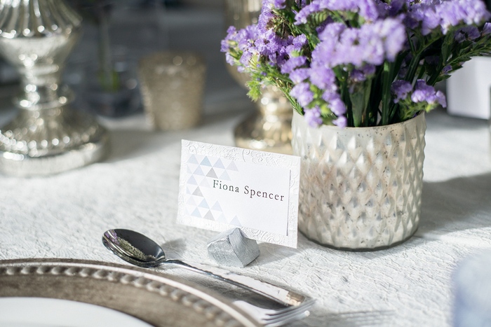 blue triangle name card