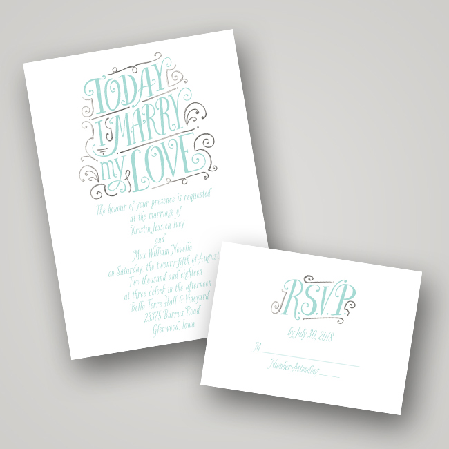 Foil Wedding Invitations by Dawn