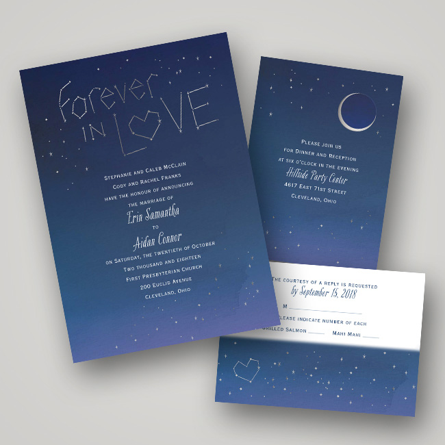 Foil Wedding Invitations by Dawn