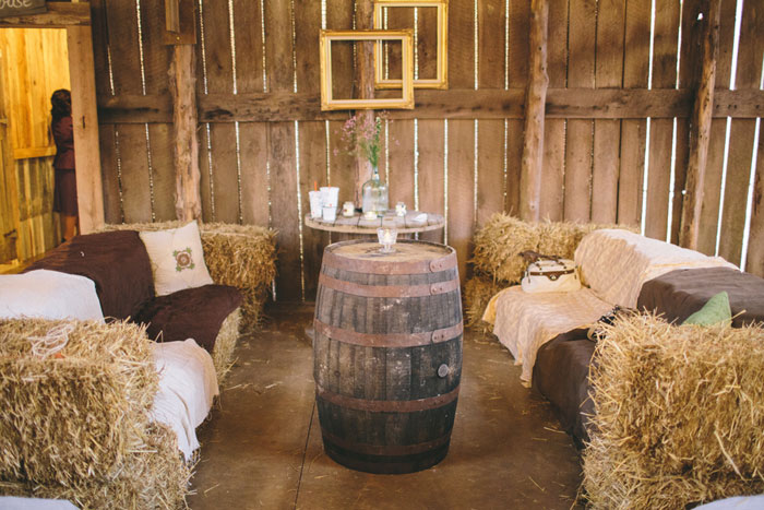 rustic barn wedding lounge