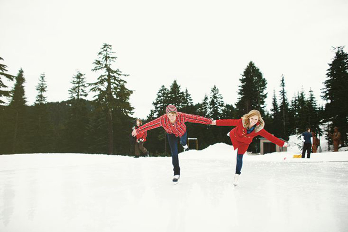 figure skating engagement session