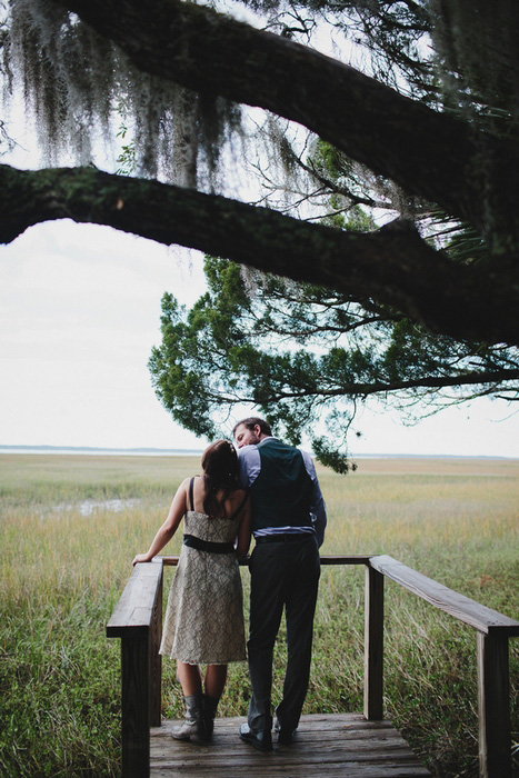 bride and groom in everglades